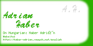 adrian haber business card